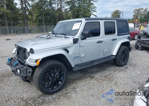 2023 Jeep Wrangler 4Xe Sahara 4X4 из США, поврежденный, VIN 1C4JJXP65PW696141